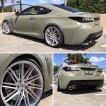 Lexus RC F Army Green on Vossen Wheels (VPS-307T) 2016 года